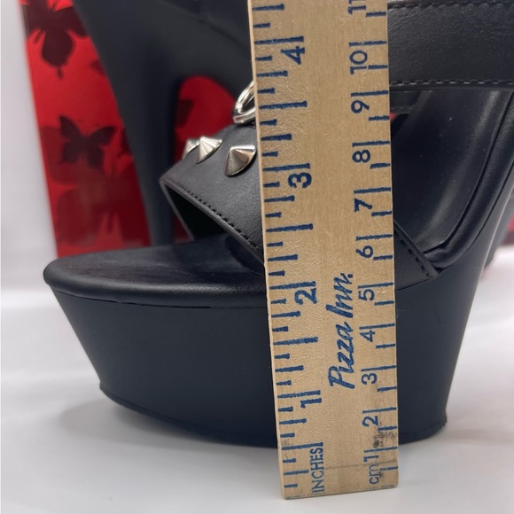 BNWB SIZE 9 PLEASER DELIGHT-658 6” T-STRAP CLOSE BACK EXOTIC DANCE SHOES - Picture 6 of 15